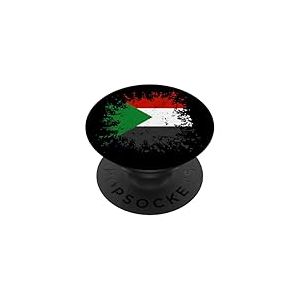 Drapeau du Soudan, Drapeau du Soudan. PopSockets PopGrip Adh&eacute;sif