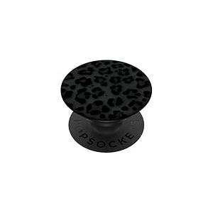 Motif Peau de léopard Noir et Gris - Imprimé Animal guépard PopSockets PopGrip Adhésif