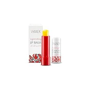 VIANEK Baume a Levre 4.6g - Baume à Lèvres - Baume a Levre Hydratant Pour Femmes et Hommes - Baume Levre aux Ingrédients Naturels - Stick à Lèvres avec de l'Huile de Graines de Framboise