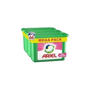 Ariel All-in-1 Pods Lessive Capsules, 66 Lavages (3 x 22 Pods), Fresh Senasations, Efficace même à Froid et Fraîcheur Durable