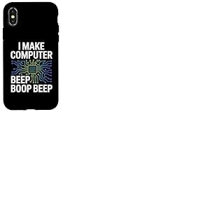 I Make Computer Beep Boop Beep Ingénieur réseau Coque pour iPhone X/XS