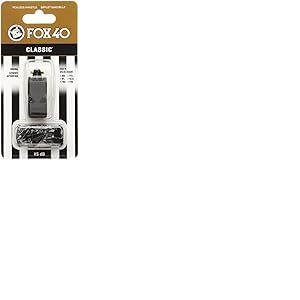 Fox 40 Sangles d'arbitre Sifflet Unisexe, Noir, F/S