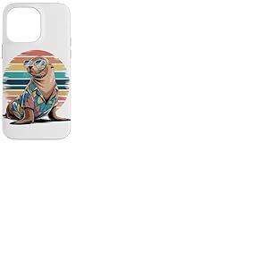 Lion de mer Lunettes Hawaï Plage Été Vacances Coque pour iPhone 14 Pro Max