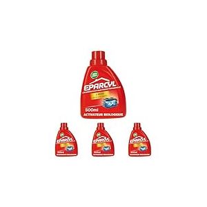 Eparcyl Liquide – Flacon (500mL) – Activateur Biologique Fosse Septique – Entretien Fosses Septiques (L'emballage peut varier) (Lot de 4)