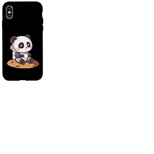 Panda Astronaute avec caf&eacute; Astronaute de l'espace Panda Coque pour iPhone X/XS
