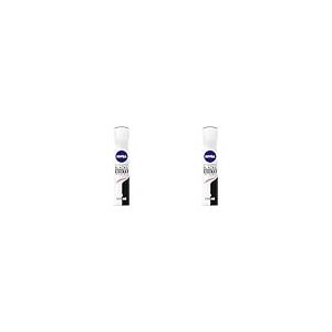 NIVEA Déodorant Atomiseur Black & White Original (1 X 200 Ml), Déodorant Spray Frais, Florale Femme Anti-traces Blanches Et Jaunes, Anti-transpirant Aisselles Protection 48 H (Lot de 2)