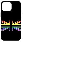 Drapeau Union Jack LGBTQ GAY Pride arc-en-ciel Royaume-Uni Coque pour iPhone 16 Pro Max
