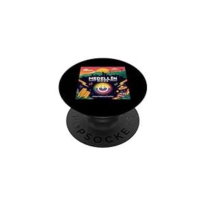 Drapeau de la Colombie Medellin Garçon Fille Colombian Gear Drapeau Columbia PopSockets PopGrip Adhésif