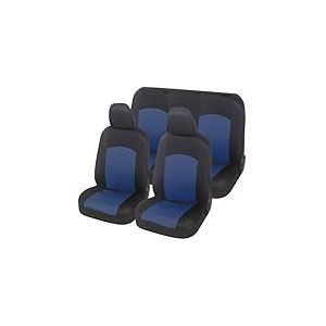 Auto Accessori Lupex - Housses de si&egrave;ge Auto universelles | Bleu fonc&eacute; | Set de Housses de si&egrave;ge Avant et arri&egrave;re pour Voiture | Tissu Polyester | No SUV