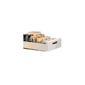 Tiroir Coulissant Cuisine, Etagere Cuisine Plateau Coulissant Cuisine, Organiseurs De Placards Tiroir Telescopique Cuisine Pour Placard De Cuisine,25Lx43Px9H CM,Pas Besoin De Percer Ni De Clouer,Noir