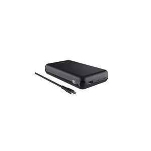 Trust Laro Batterie Externe Ordinateur Portable 100W Power Bank 20000mAh 2X USB-C 1x USB-A, Chargeur Portable Rapide Powerbank iPhone Macbook iPad Steam Deck Xiaomi Dell ASUS Lenovo HP