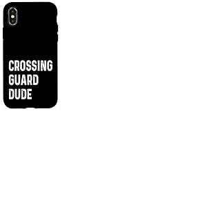 Crossing Guard Dude Distressed School Kids Cars Traffic Coque pour iPhone X/XS