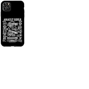 Fusil d'assaut vintage pistolet militaire arme à feu brevet Coque pour iPhone 11 Pro Max