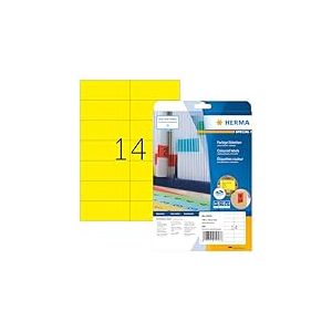 Herma 5058 Étiquettes 105 x 42,3 A4 280 pièces Jaune