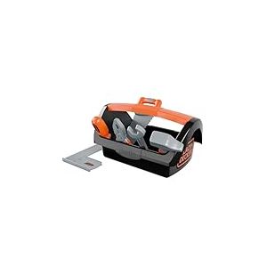 Smoby - Black+Decker - Boite à Outils + 6 Outils - Tournevis, scie, Marteau, clé Plate, équerre, Pince Inclus - A Partir de 3 Ans - Fabrication Française