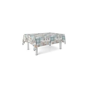 Martina Home Nappe en Toile cirée Starfish Turquoise 180 x 140 cm