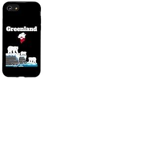 Carte Souvenir du Groenland Ours Polaires falaises de mer Drapeau du Groenland Coque pour iPhone SE (2020) / 7/8