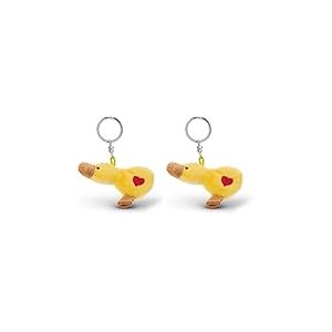 Porte-clés Canard avec cœur 5cm (Lot de 2)