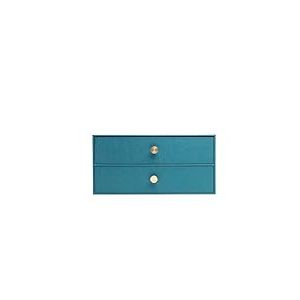 Exacompta - Réf. 30603E - Module de rangement à 2 tiroirs Office By Me - En carton recyclé - Pour document A4+, Dimensions : Profondeur 17x largeur 35,5 x Hauteur 27cm - Coloris Bleu canard
