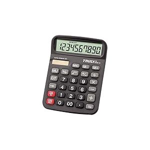 TRULY- 836B - Calculatrice de Bureau Solaire, Machine à Calculer, 10 Chiffres, 93mm x 127mm x 39mm