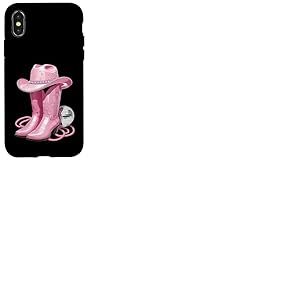Bottes de Cowgirl Roses avec Strass et Boule Miroir pour Femmes et Filles Coque pour iPhone X/XS