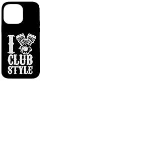 I Love Clubstyle Moto Rider Rétro Vintage Vieilli Coque pour iPhone 14 Pro Max