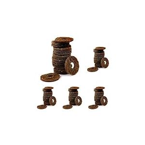PetSafe Anneaux de Friandises en Peau de Bœuf pour Jouet Busy Buddy pour Chien, 16 Anneaux par Sachet, Taille A (Lot de 5)