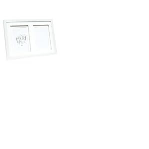 Deknudt Frames - Cadre photo pour 2 photos - Blanc - Avec double passe-partout - Taille de l'image : 10 x 15 cm - En bois MDF - à suspendre ou à poser - S65KK1 P2 10x15cm