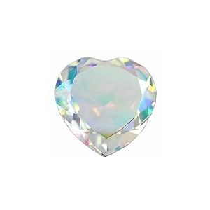 Amlong Crystal Presse-Papier Diamant en Forme de cœur, 80 mm, Aurore
