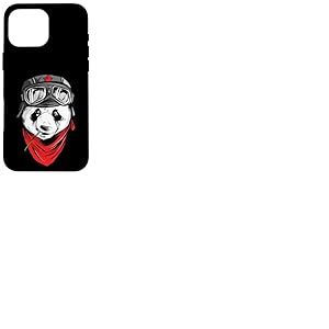 Ours Panda en Bambou Grand Panda Moto Biker Coque pour iPhone 16 Pro Max