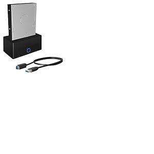 ICY BOX Station d&rsquo;Accueil USB 3.2 pour SSD ou Dique Dur de 2,5 ou 3,5 Pouces, SATA, UASP, Adaptateur/Boitier Disque Dur Interne & Externe, IB-1122-U3