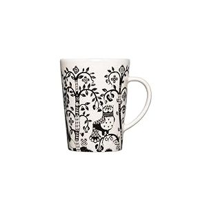Iittala Taika 1070923 Tasse en porcelaine vitro de couleur blanc/noir Passe au lave-vaisselle Dimensions (H x l x L) : 10 x 10,2 x 7,7 cm Volume : 0,3 l
