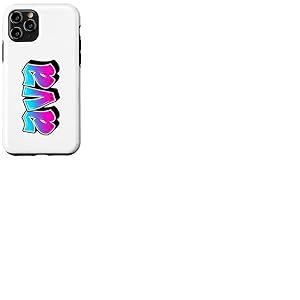 Ava Graffiti Nom personnalis&eacute; Bleu Rose Femmes Filles Coque pour iPhone 11 Pro