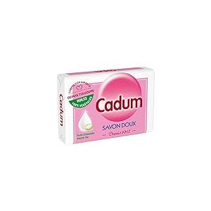 Cadum Savon Solide Doux - Depuis 1912 - Huiles 100% végétales à l'amandes douces BIO, 100g (Lot de 6)