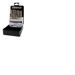 Terrax A215214 Coffret de forets hélicoïdaux Cobalt 19 pièces Coffret en acier (Import Allemagne)