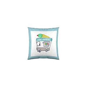 NATURALS Cars Surf Housse de Coussin Blanc