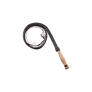 Tough 1 Fouet de Taureau tress&eacute; &agrave; la Main avec poign&eacute;e pivotante, Cuir Assorti, 1,8