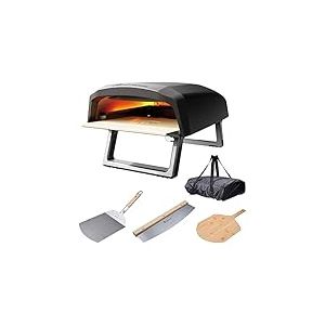 MasterPro Pizza Oven | Four &agrave; Pizza | Four &agrave; gaz portable Cuisson rapide jusqu'&agrave; 500&ordm;C | Pizzas pr&ecirc;tes en 60 secondes | Pelle &agrave; pizza, coupe-pizza et planche &agrave; pizza inclus. BGKIT-0045 Multicolore