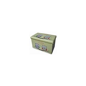 Biscottini Pouf coffre L60,5 x PR36,5 x H36,5 &ndash; Bo&icirc;te de rangement pour enfants &ndash; Bo&icirc;te &agrave; jeux pour enfants, avec couvercle &ndash; Pouf