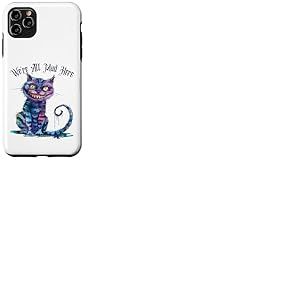 We're All Mad Here Cheshire Cat Alice Wonderland Book Boys Coque pour iPhone 11 Pro Max