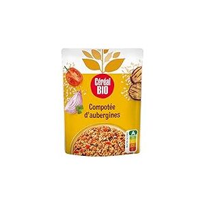Céréal Bio Compotée d'aubergines - Sachet Micro-ondable, Rapide à Réchauffer - Végan et Bio - 250g - 200632