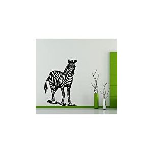 TATOUTEX Stickers Zèbre - Vert Forêt, L 50cm x H 70cm