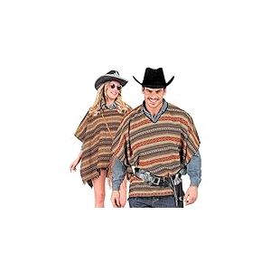 W WIDMANN MILANO Party Fashion - Poncho mexicain, accessoire de costume color&eacute; pour le carnaval, les festivals et les f&ecirc;tes hippies