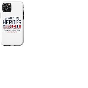 Jour J 6 Juin 1944 Honor The Heroes USA UK Canada France Coque pour iPhone 11 Pro
