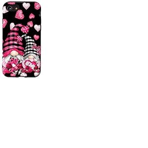 Pink Buffalo Plaid Valentines GNOME Cute Love Heart Coque pour iPhone SE (2020) / 7/8