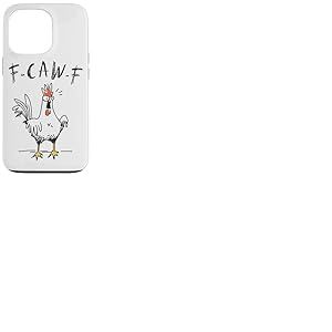 F-caw-f Poulet Rigolo Costume De Carnaval Poulet Coque pour iPhone 13 Pro