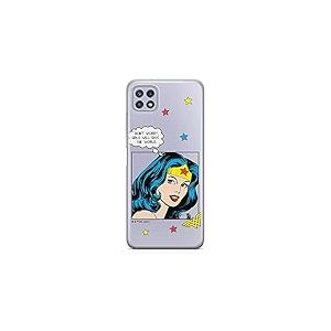 ERT GROUP Coque de t&eacute;l&eacute;phone Portable pour Samsung A22 5G Original et sous Licence Officielle DC Motif Wonder Woman 028 Parfaitement adapt&eacute; &agrave; la Forme du t&eacute;l&eacute;phone Portable, partiel imprim&eacute;