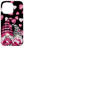 Pink Buffalo Plaid Valentines GNOME Cute Love Heart Coque pour iPhone 14 Pro Max