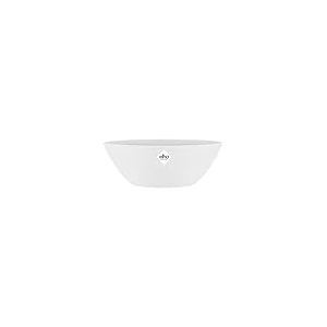 Elho Brussels Ovale 36 - Pot De Fleurs pour Int&eacute;rieur - &Oslash; 36.0 x H 13.1 cm - Blanc/Blanc