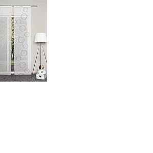 Home Fashion Scherli Rideau Coulissant en Voile Effet Voile Rouge 245 x 60 cm